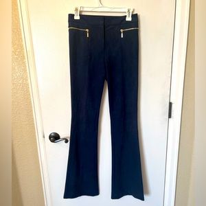 MARCIANO Blue Faux Suede Flare Pants | 2
